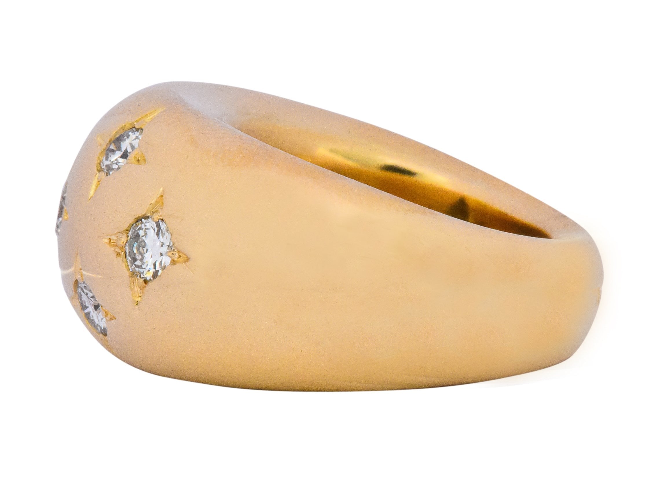 Chaumet Vintage 0.45 CTW Diamond 18 Karat Gold French Bombay Ring - Wilson's Estate Jewelry