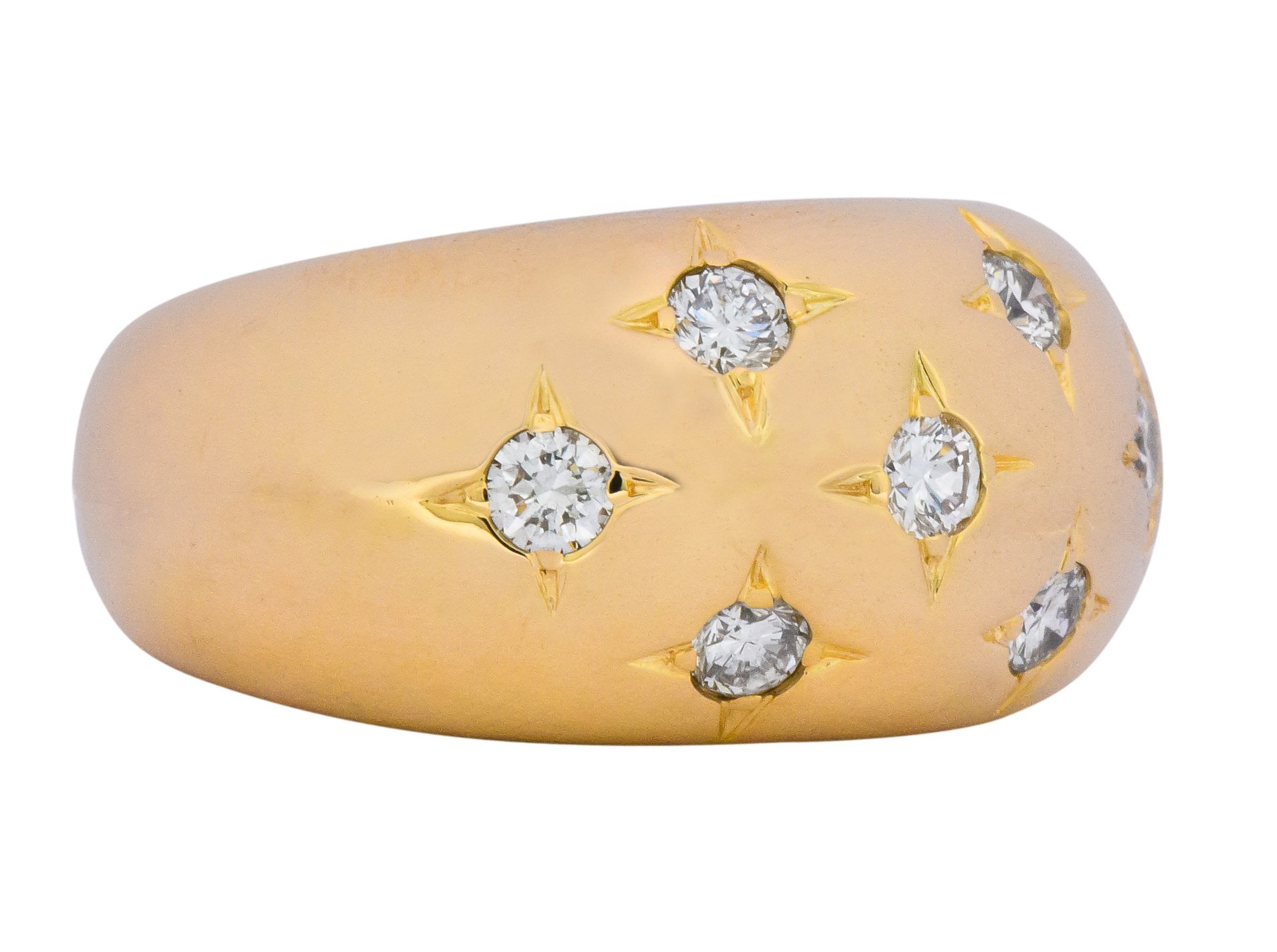Chaumet Vintage 0.45 CTW Diamond 18 Karat Gold French Bombay Ring - Wilson's Estate Jewelry