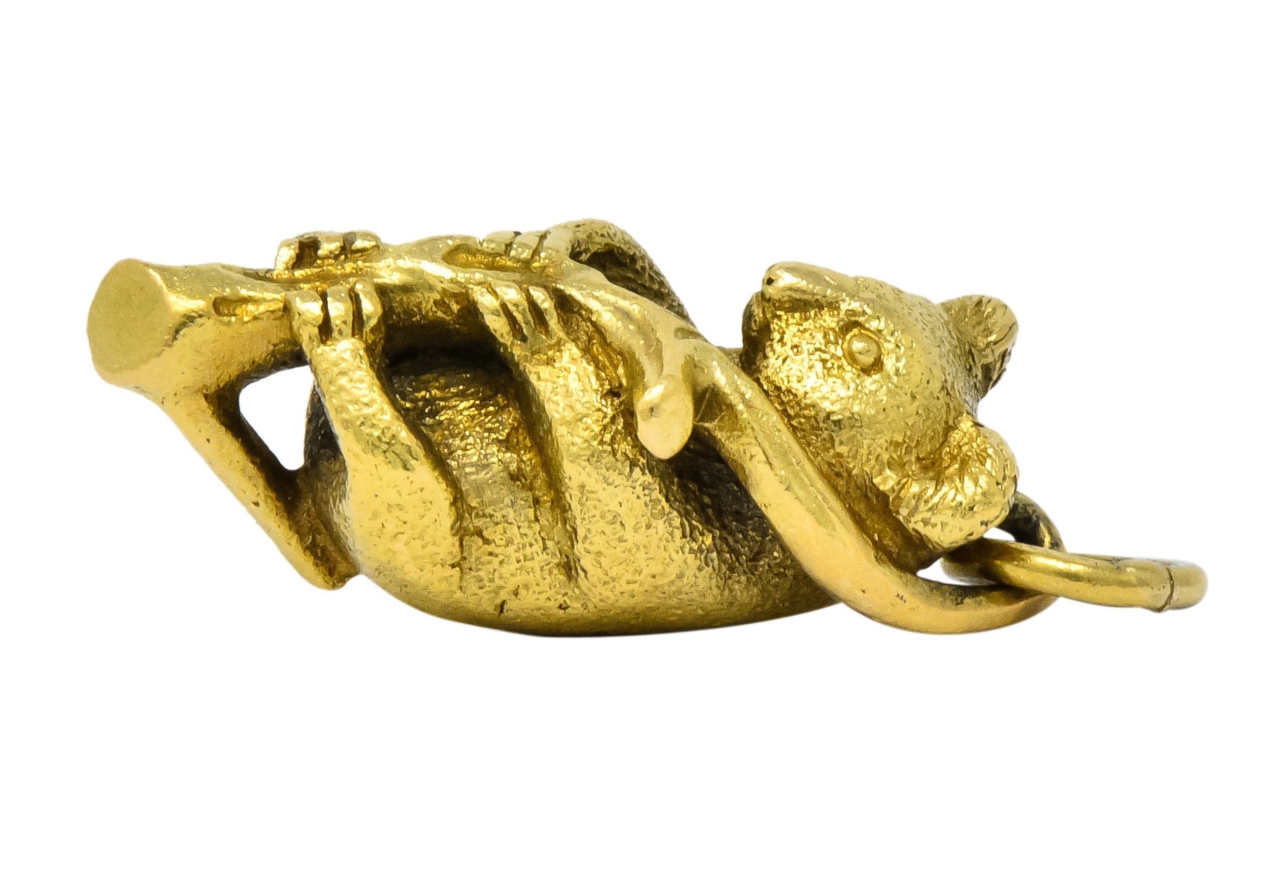 Contemporary 18 Karat Green Gold Realistic Koala Pendant Charm - Wilson's Estate Jewelry