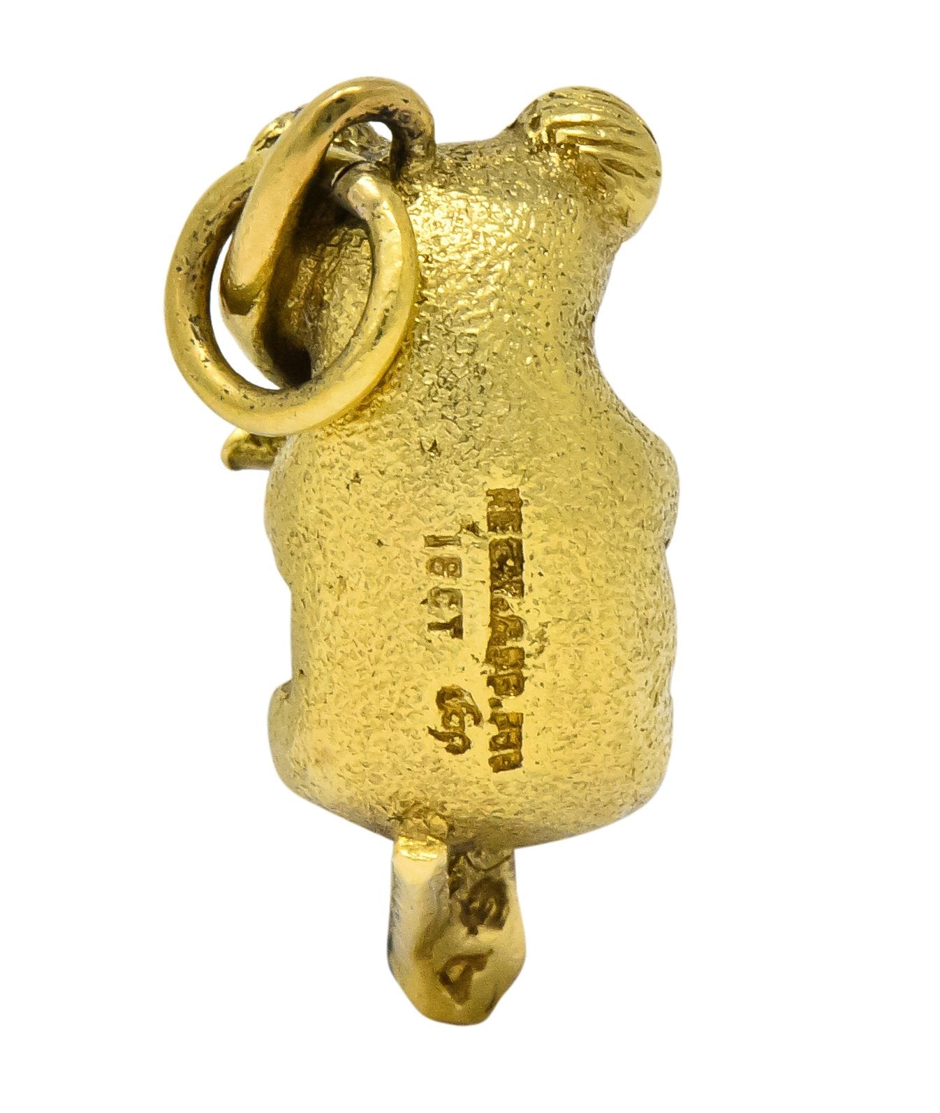 Contemporary 18 Karat Green Gold Realistic Koala Pendant Charm - Wilson's Estate Jewelry