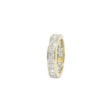 Dazzling 3.25 CTW Princess Cut Diamond 18 Karat Gold Eternity Band Ring Wilson's Estate Jewelry