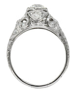 Edwardian 1.07 CTW Old European Cut Diamond Platinum Engagement Ring GIA - Wilson's Estate Jewelry