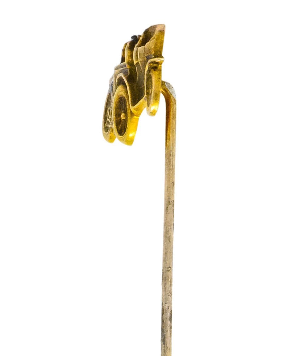 Edwardian Diamond 14 Karat Gold Ford Model T Classic Car Stickpin - Wilson's Estate Jewelry