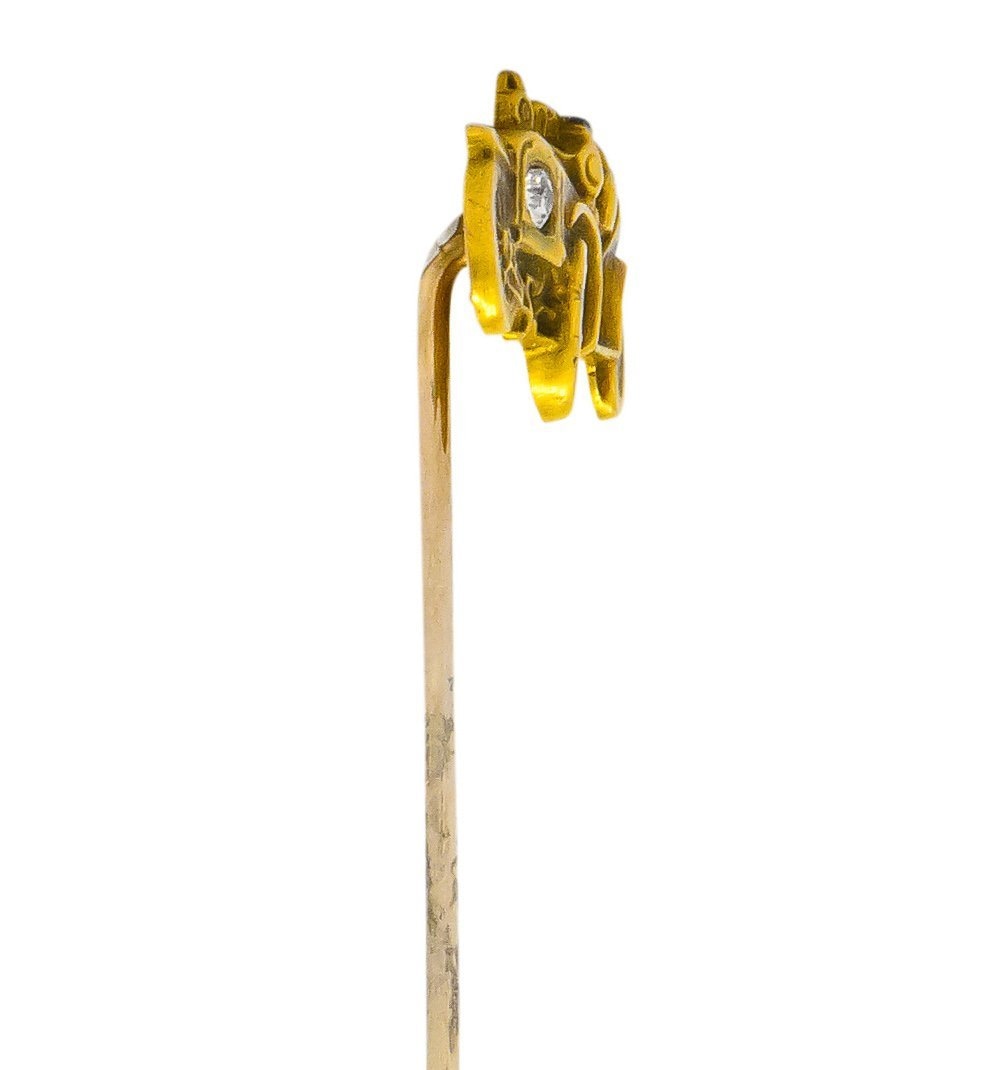 Edwardian Diamond 14 Karat Gold Ford Model T Classic Car Stickpin - Wilson's Estate Jewelry