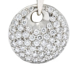 Elsa Peretti Tiffany & Co. 1.00 CTW Diamond Platinum Circle Disk Pendant Charm - Wilson's Estate Jewelry
