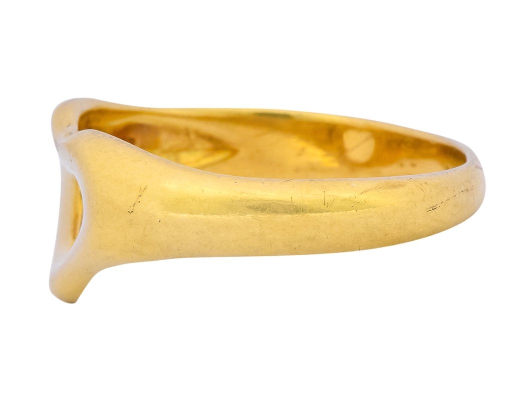 Elsa Peretti Tiffany & Co. 18 Karat Gold Open Heart Band Ring - Wilson's Estate Jewelry