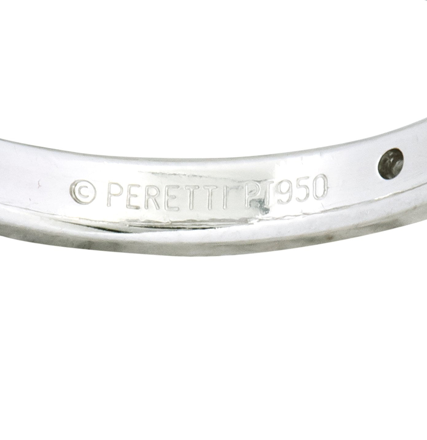 Elsa Peretti Tiffany & Co. Diamond Platinum Stacking Band Ring - Wilson's Estate Jewelry