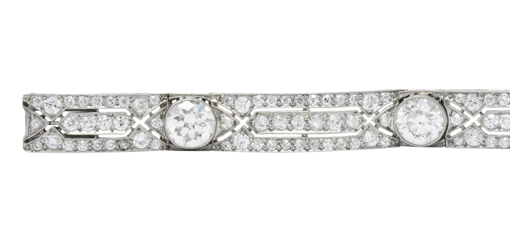 Exceptional Tiffany & Co. Edwardian 11.21 CTW Old European Cut Diamond Platinum Bracelet - Wilson's Estate Jewelry