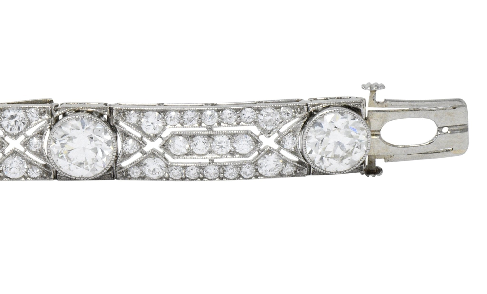 Exceptional Tiffany & Co. Edwardian 11.21 CTW Old European Cut Diamond Platinum Bracelet - Wilson's Estate Jewelry