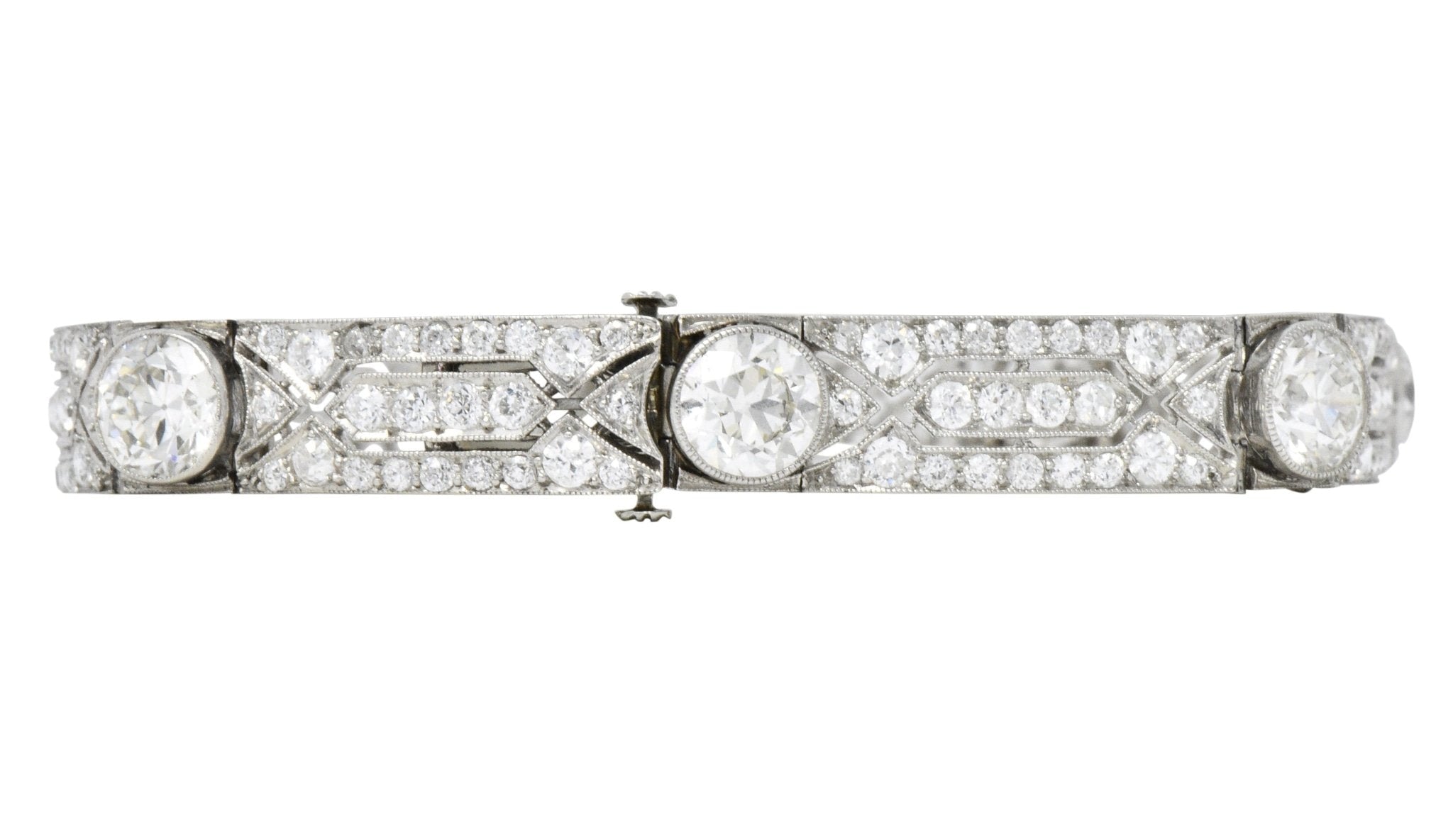 Exceptional Tiffany & Co. Edwardian 11.21 CTW Old European Cut Diamond Platinum Bracelet - Wilson's Estate Jewelry