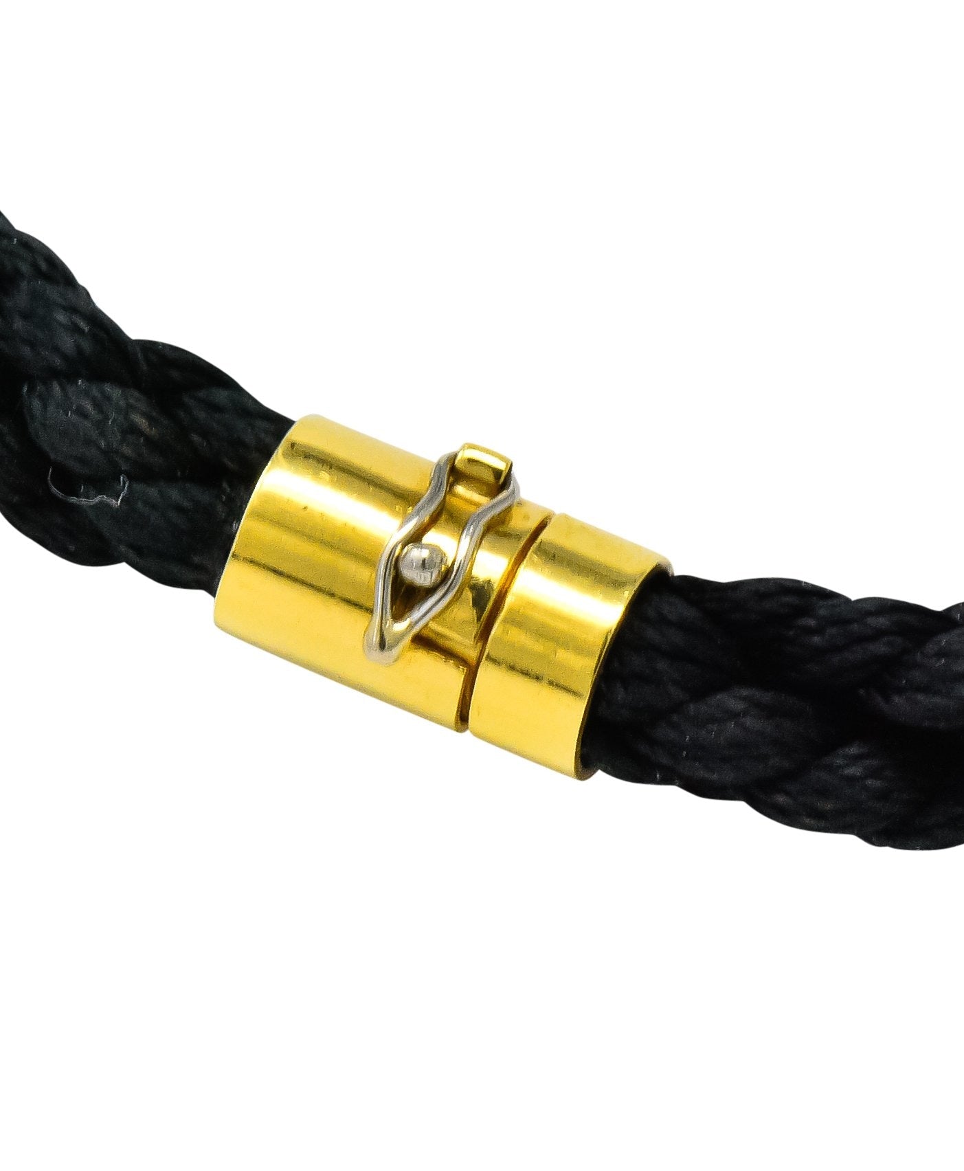 H. Stern Vintage 1970's Multi-Gem 18 Karat Gold Cord Drop Necklace - Wilson's Estate Jewelry