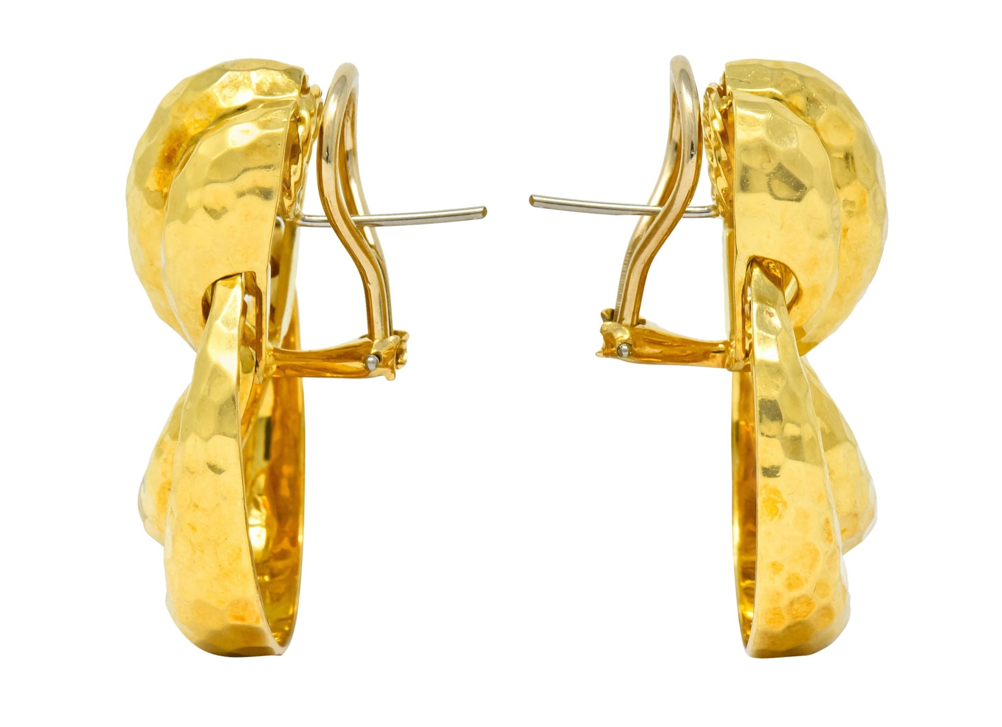 Henry Dunay 18 Karat Yellow Gold Fashionable Door Knocker Earrings - Wilson's Estate Jewelry