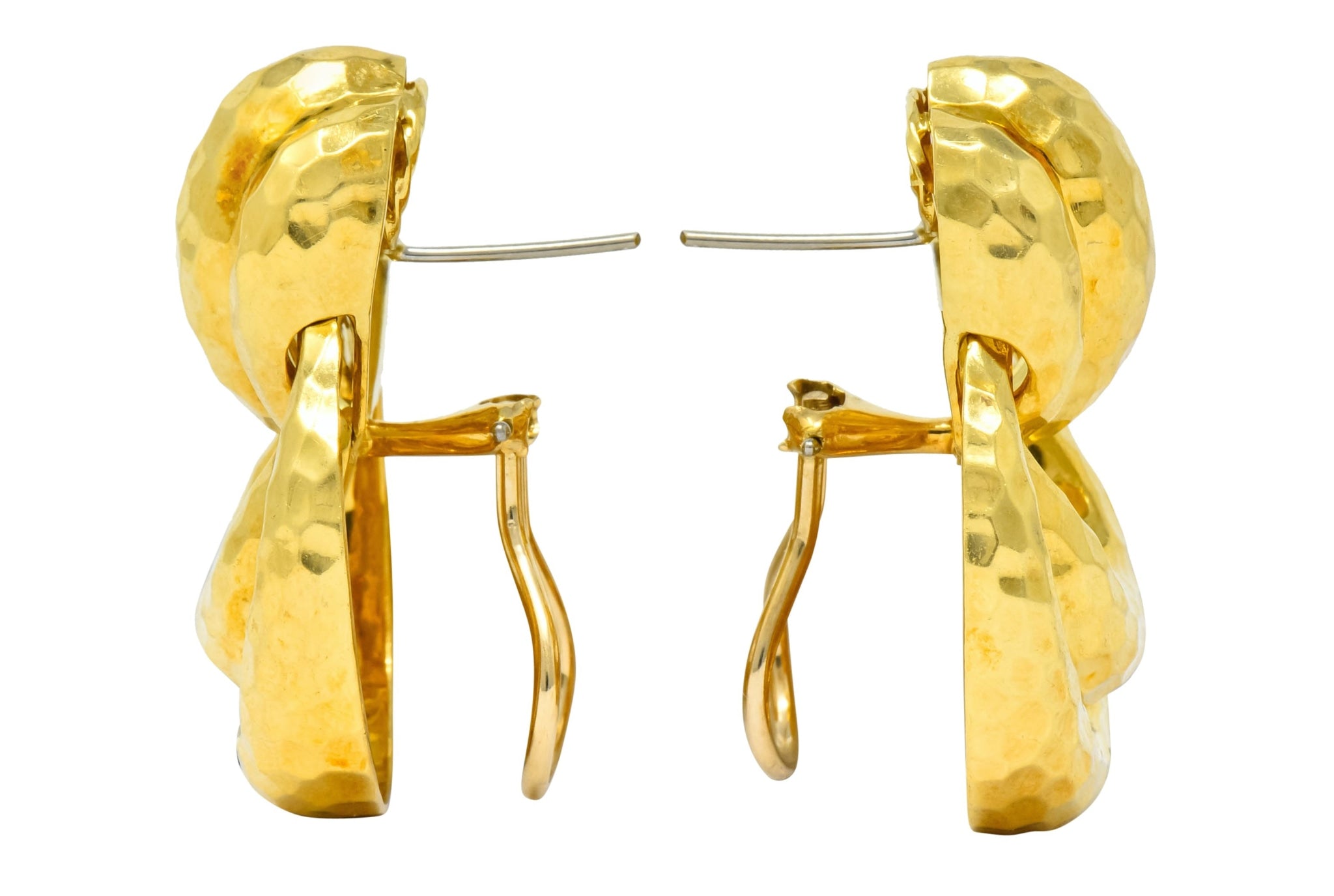 Henry Dunay 18 Karat Yellow Gold Fashionable Door Knocker Earrings - Wilson's Estate Jewelry