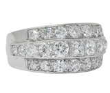 Impressive Art Deco 2.90 CTW Diamond Platinum Band Ring Wilson's Antique & Estate Jewelry