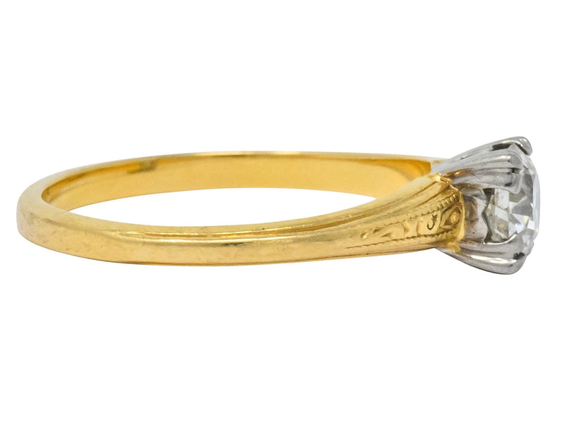Jabel 1920's 0.90 CTW Diamond 18 Karat Gold Engagement Ring - Wilson's Estate Jewelry
