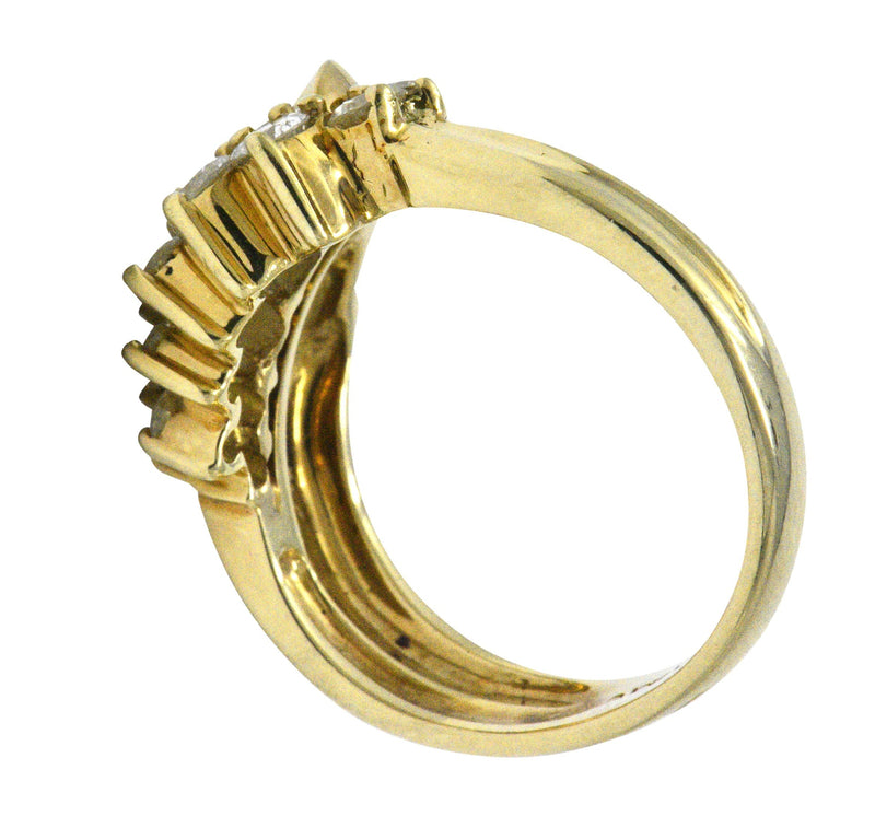 Jose Hess Contemporary 0.60 CTW Diamond 14 Karat Gold Ring Wilson's Estate Jewelry