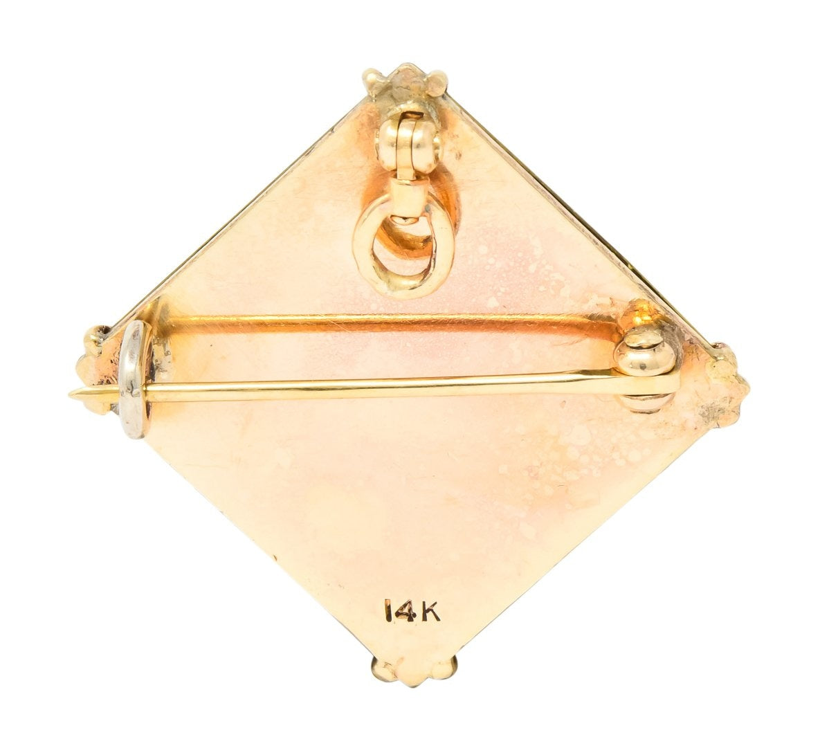Lalique Art Nouveau 14 Karat Gold Bronze Forest Soldier Repousse Pendant Brooch - Wilson's Estate Jewelry