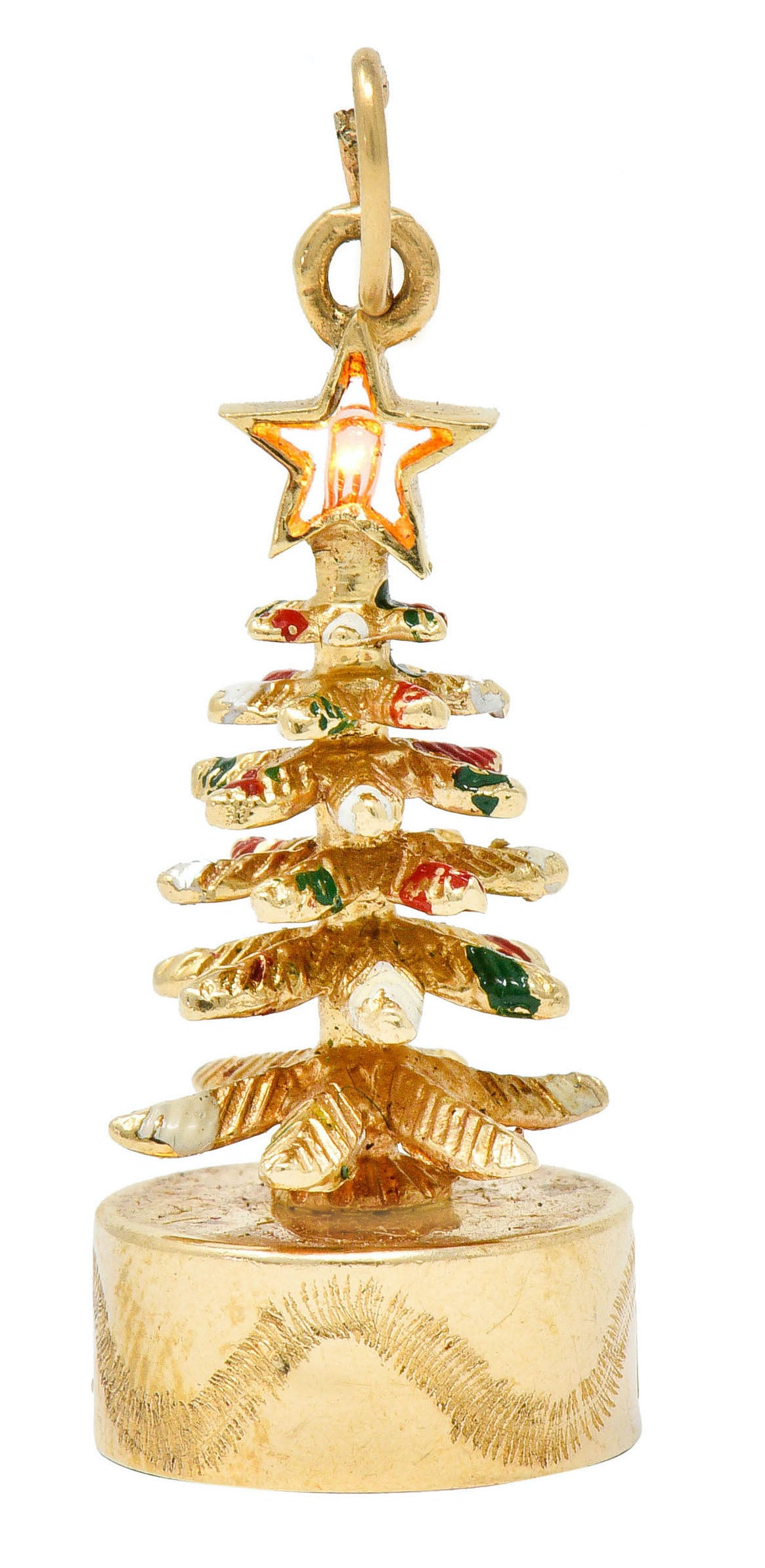 1960's Litacharm Inc. Vintage 14 Karat Gold Christmas Tree Charmcharm - Wilson's Estate Jewelry