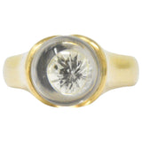 Mauboussin Paris Diamond Rock Crystal 18 Karat Gold Ring Wilson's Estate Jewelry