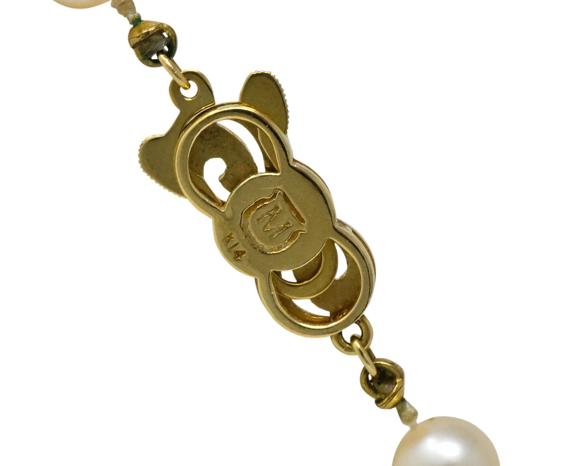 Mikimoto Contemporary Cultured Pearl 14 Karat Gold Necklace - Wilson's Estate Jewelry
