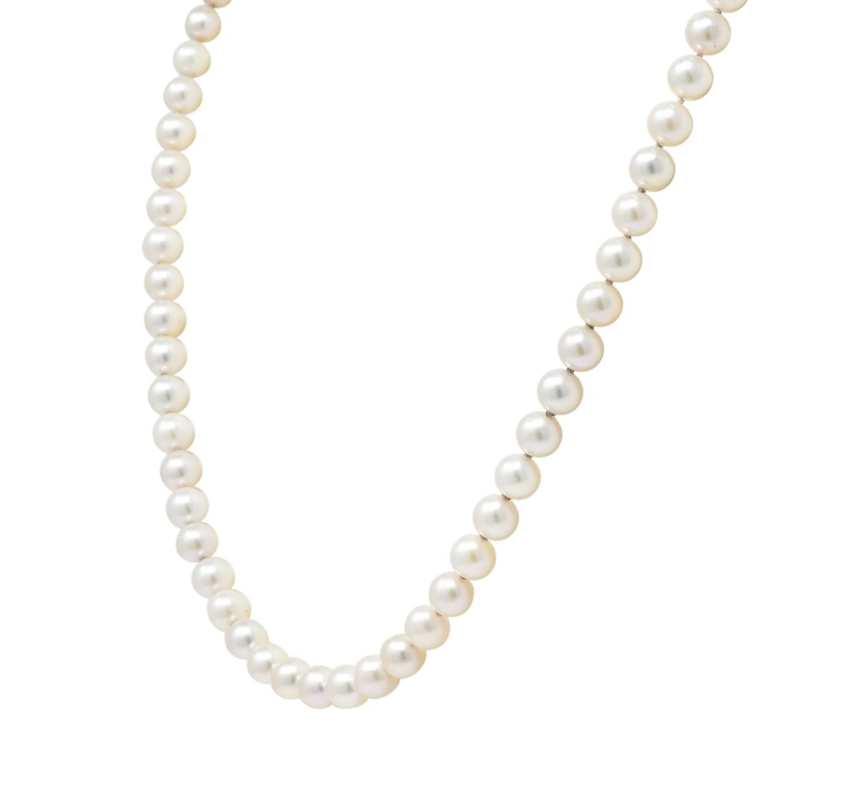Mikimoto Contemporary Cultured Pearl 18 Karat Yellow Gold Necklace - Wilson's Estate Jewelry