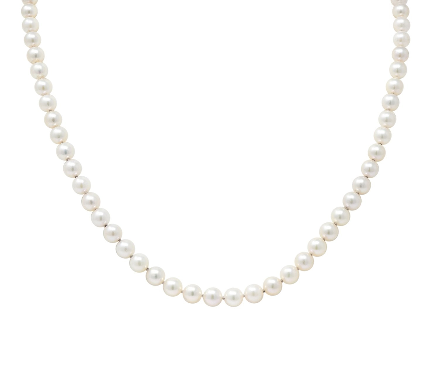 Mikimoto Contemporary Cultured Pearl 18 Karat Yellow Gold Necklace - Wilson's Estate Jewelry