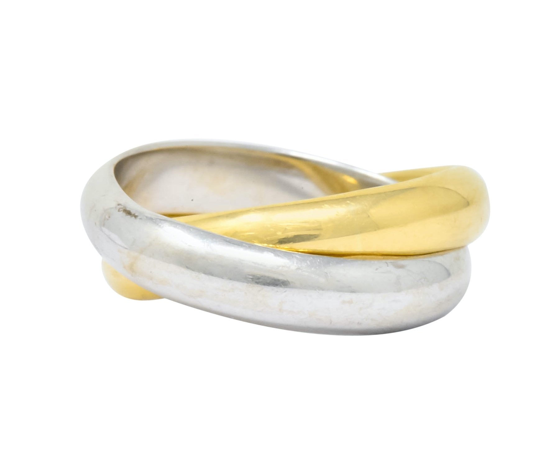 Paloma Picasso Tiffany & Co. 18 Karat Two-Tone Gold Melody Rolling Band Ring - Wilson's Estate Jewelry