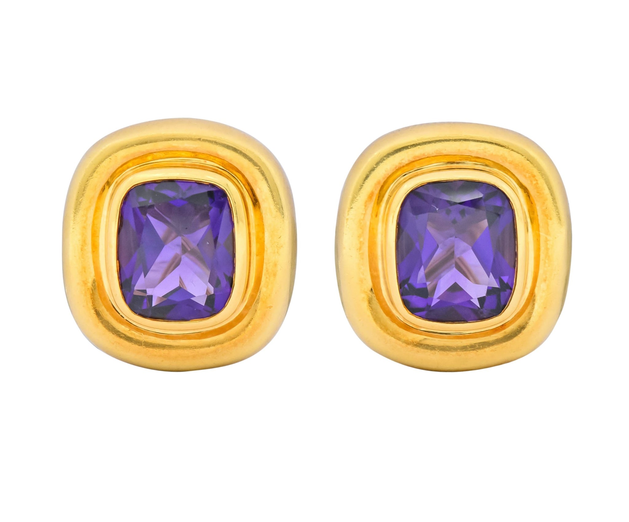 Paloma Picasso Tiffany & Co. Amethyst 18 Karat Gold Earrings Circa 1980 - Wilson's Estate Jewelry