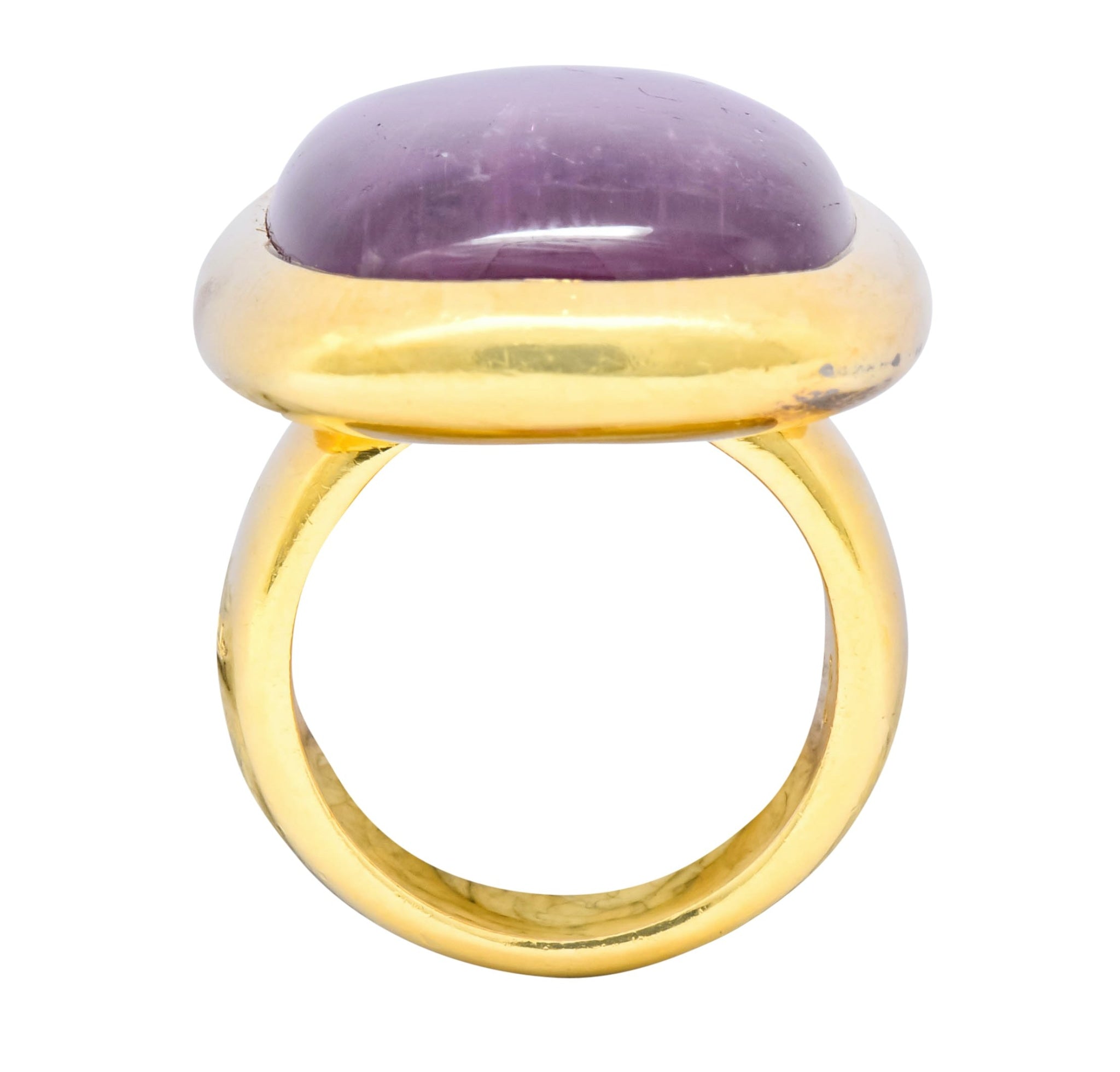 Pomellato Italian Pink Tourmaline 18 Karat Gold Contemporary Statement Ring - Wilson's Estate Jewelry
