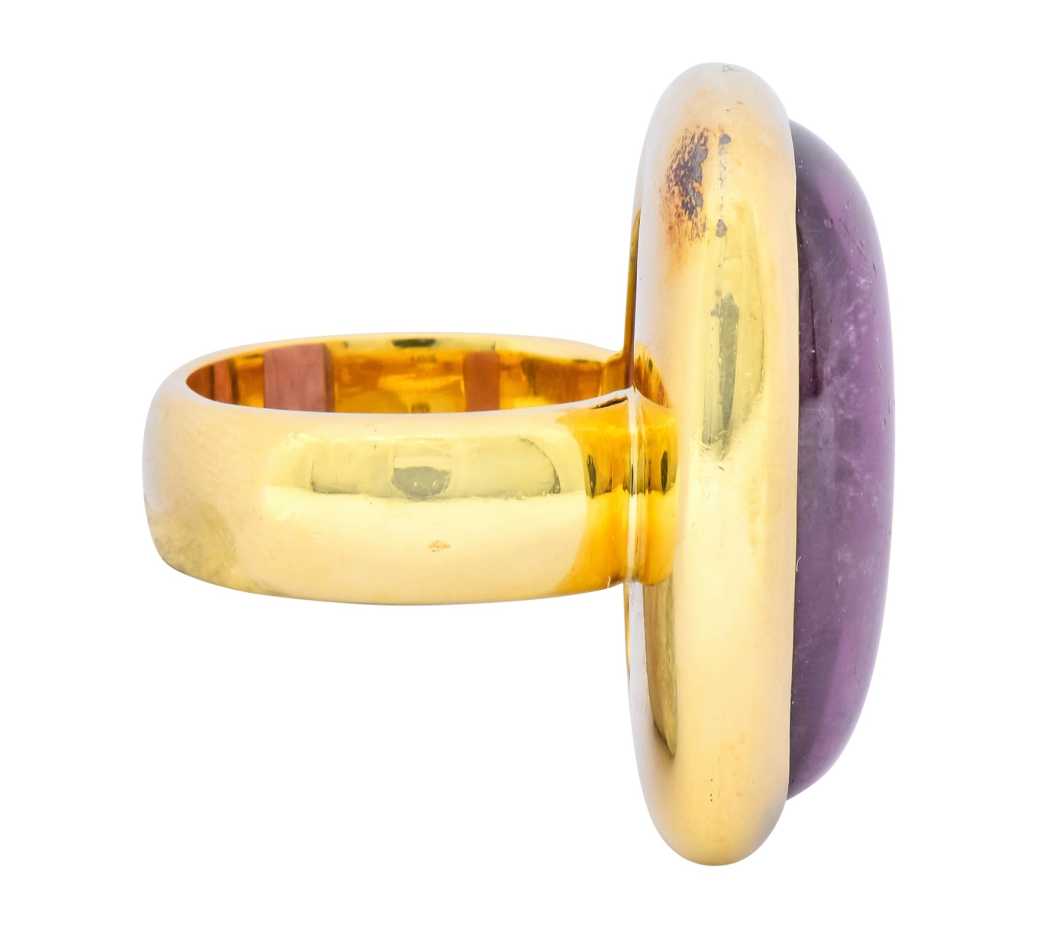 Pomellato Italian Pink Tourmaline 18 Karat Gold Contemporary Statement Ring - Wilson's Estate Jewelry
