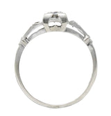 Retro 0.35 CTW Diamond 18 Karat White Gold Engagement Ring Circa 1950 - Wilson's Estate Jewelry