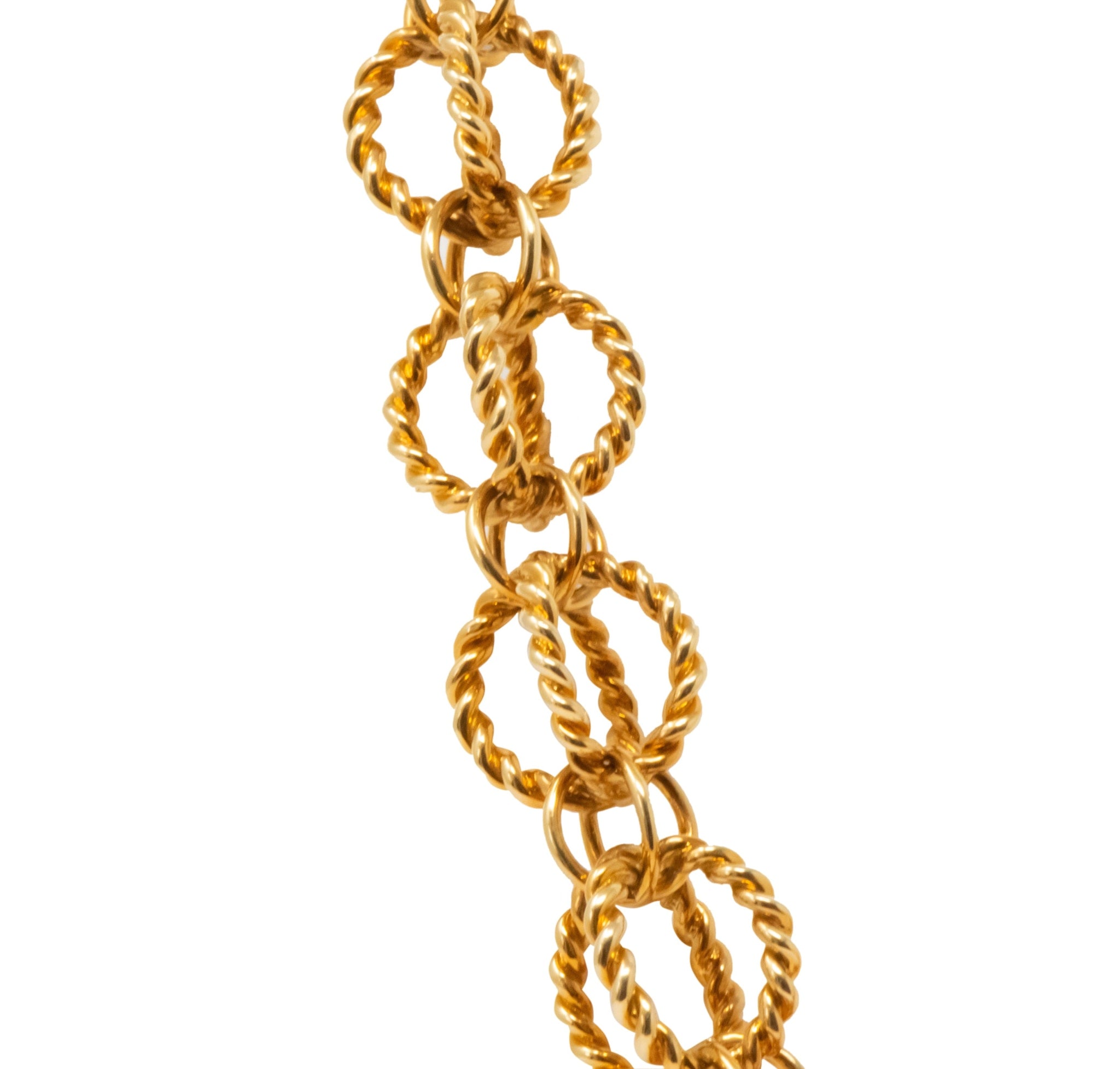 Schlumberger Tiffany & Co. 18 Karat Gold Circle Rope Necklace - Wilson's Estate Jewelry