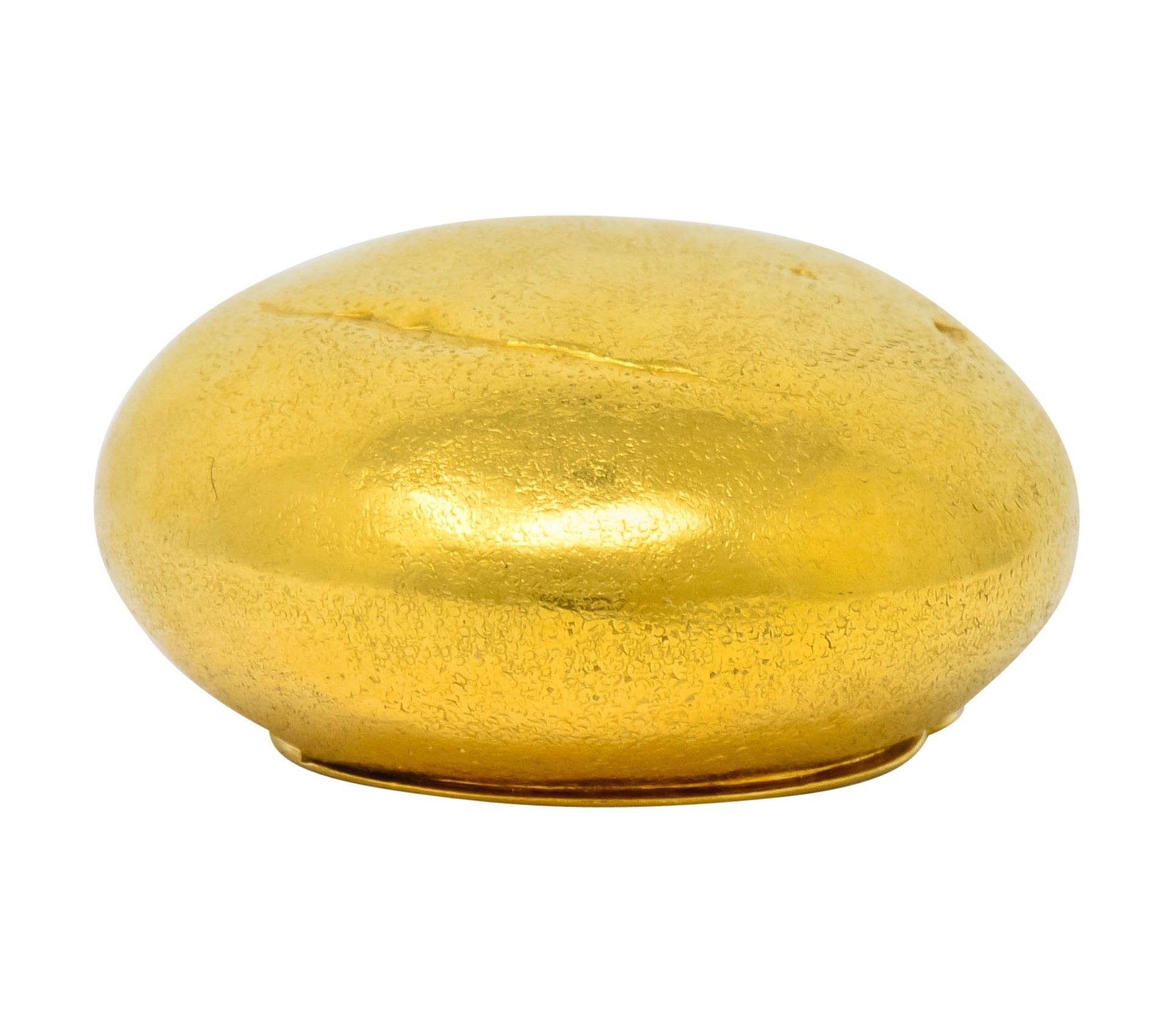 Schlumberger Tiffany & Co. 18 Karat Gold Pebble Pill Box Circa 1960 - Wilson's Estate Jewelry