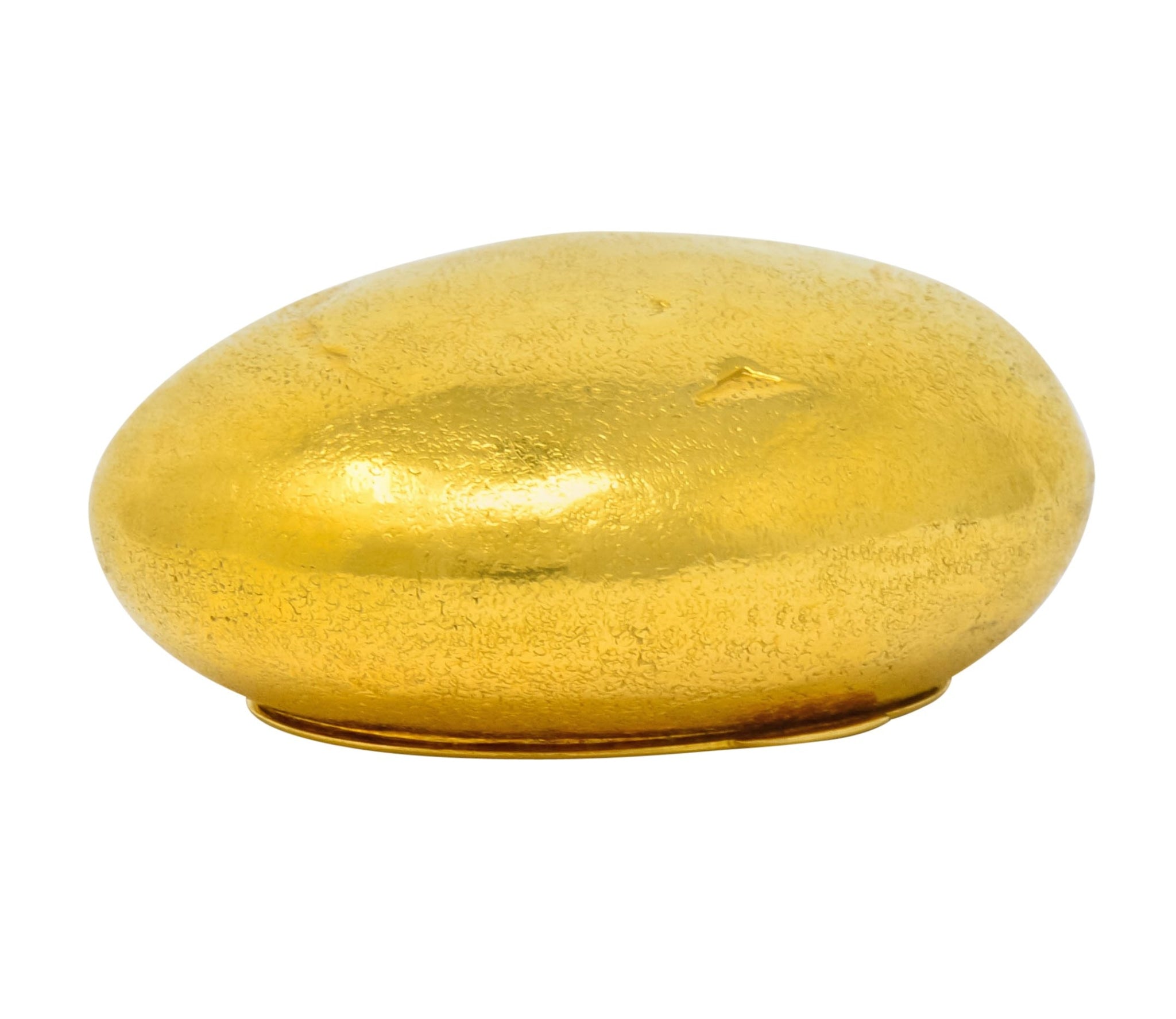 Schlumberger Tiffany & Co. 18 Karat Gold Pebble Pill Box Circa 1960 - Wilson's Estate Jewelry