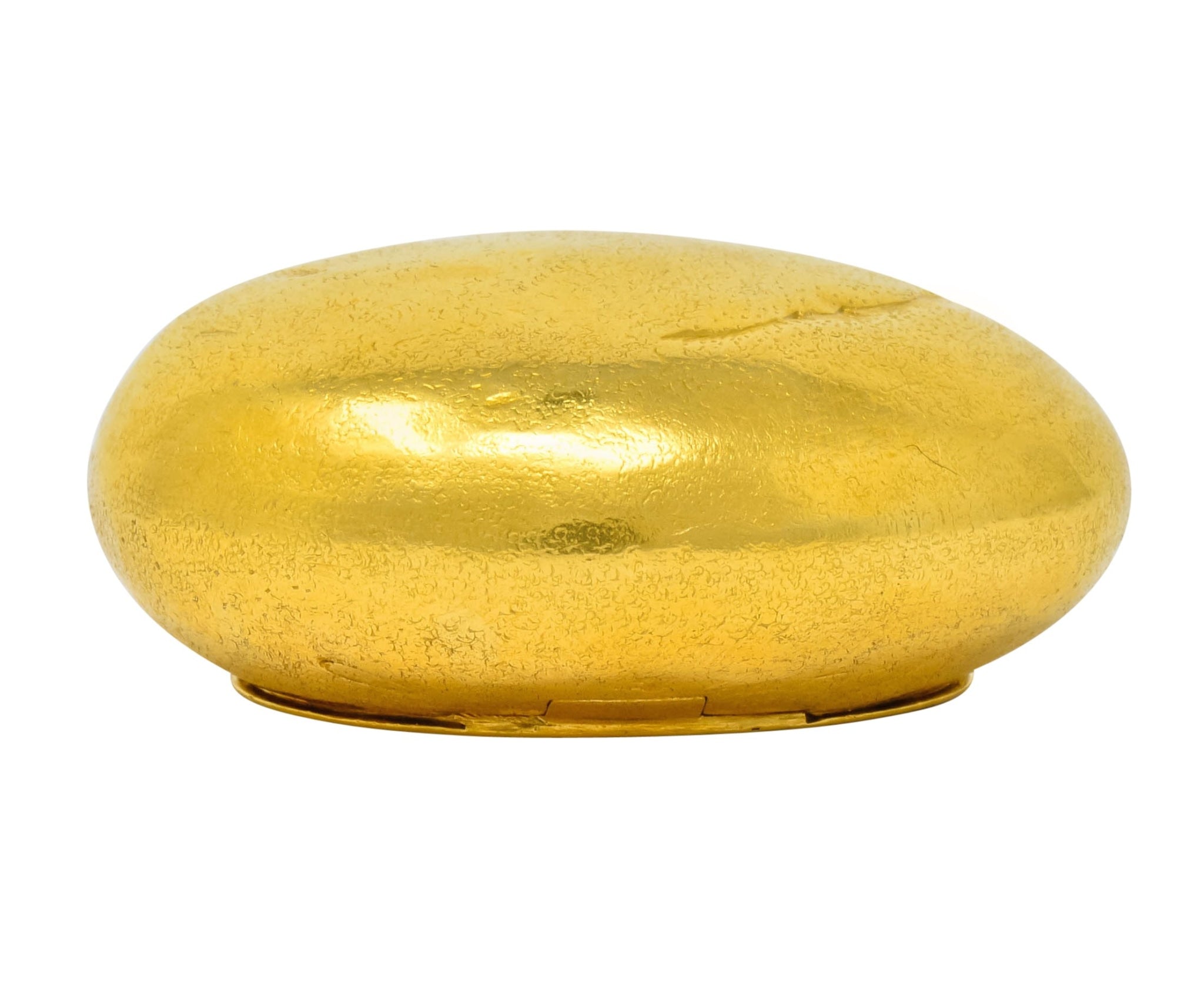 Schlumberger Tiffany & Co. 18 Karat Gold Pebble Pill Box Circa 1960 - Wilson's Estate Jewelry