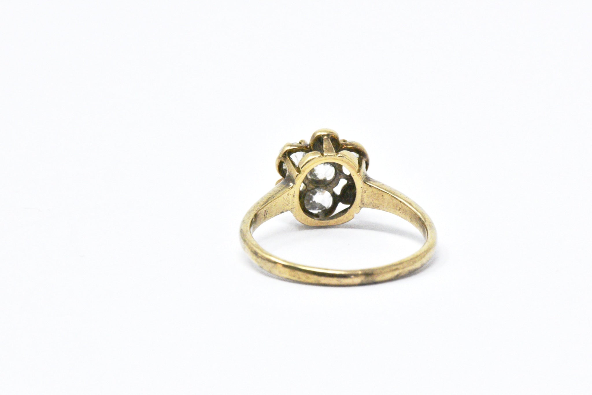 Sweet Victorian 0.50 CTW Mine Cut Diamond 14 Karat Gold Ring Wilson's Estate Jewelry