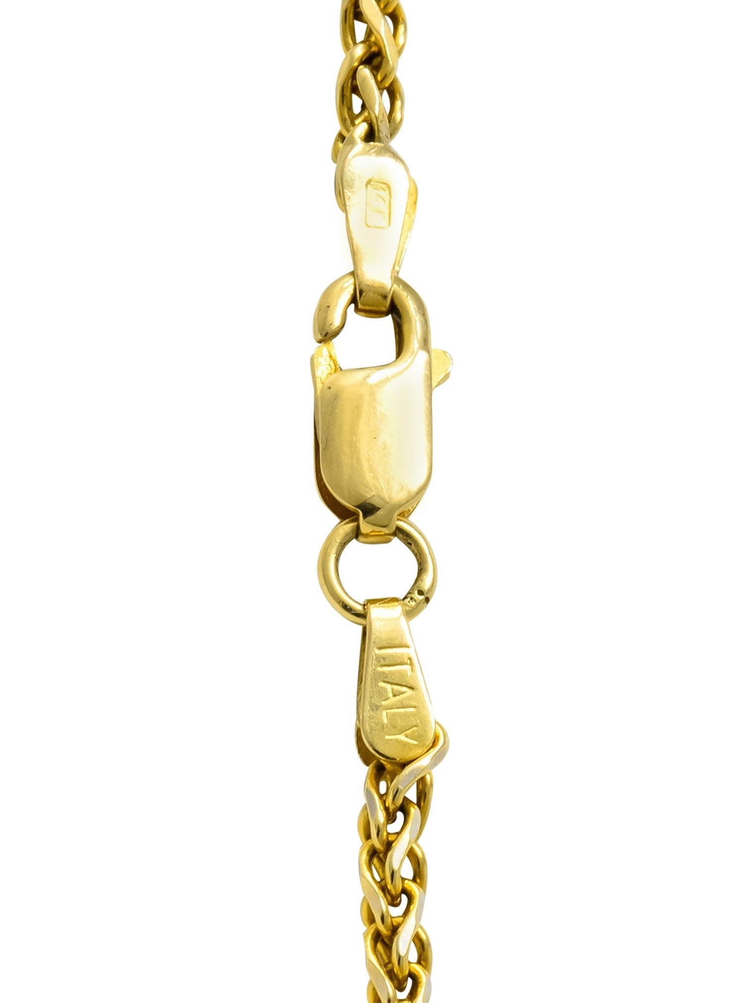 Temple St. Clair Contemporary Multi-Gem Diamond 18 Karat Gold Floral Pendant Necklace - Wilson's Estate Jewelry