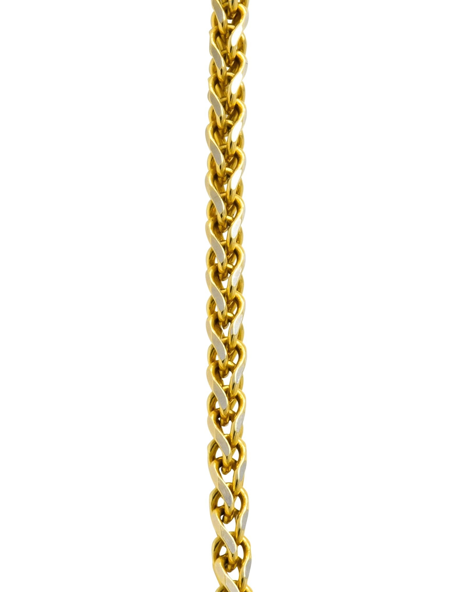 Temple St. Clair Contemporary Multi-Gem Diamond 18 Karat Gold Floral Pendant Necklace - Wilson's Estate Jewelry