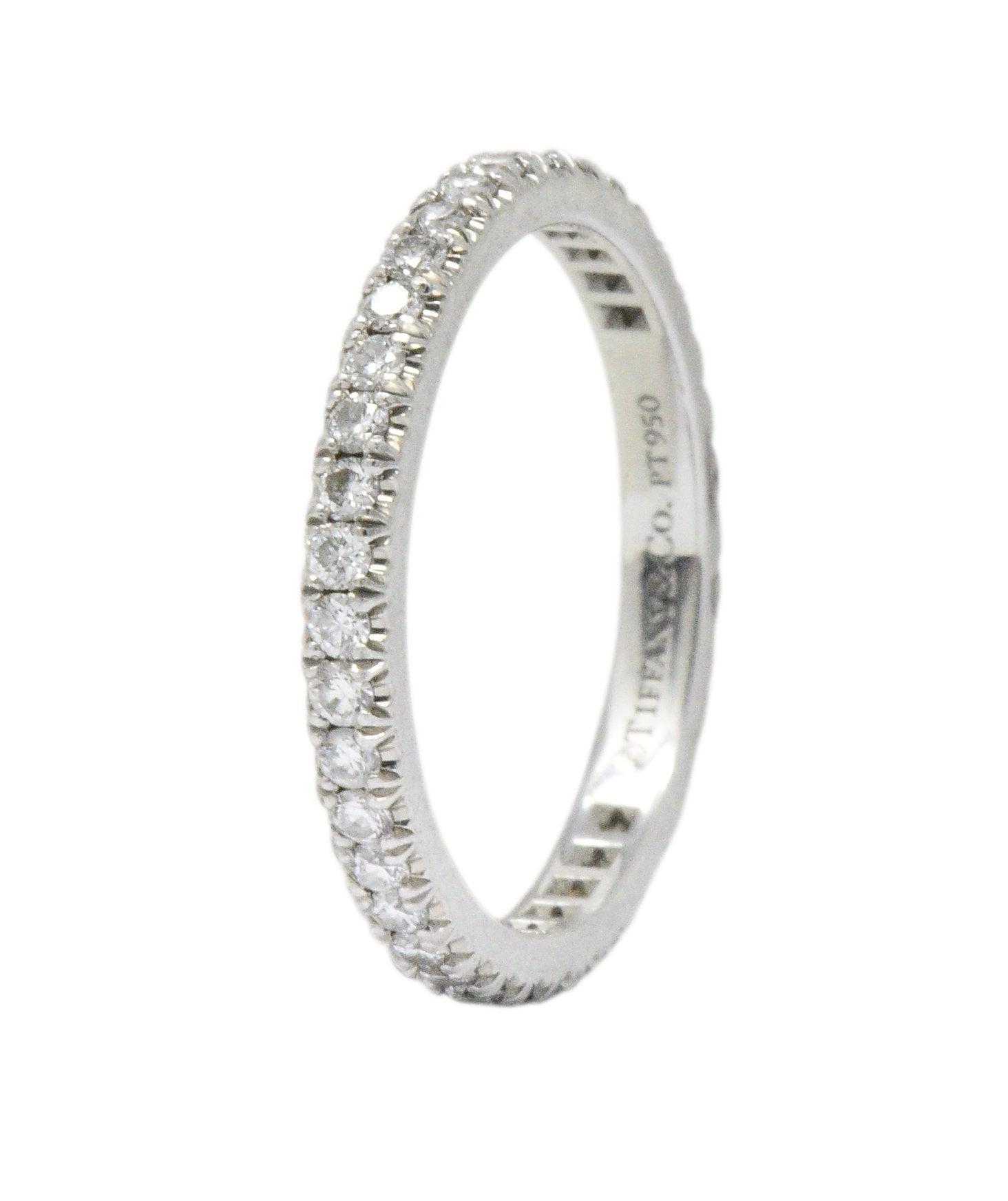 Tiffany & Co. 0.40 CTW Diamond Platinum Eternity Band Ring Wilson's Estate Jewelry