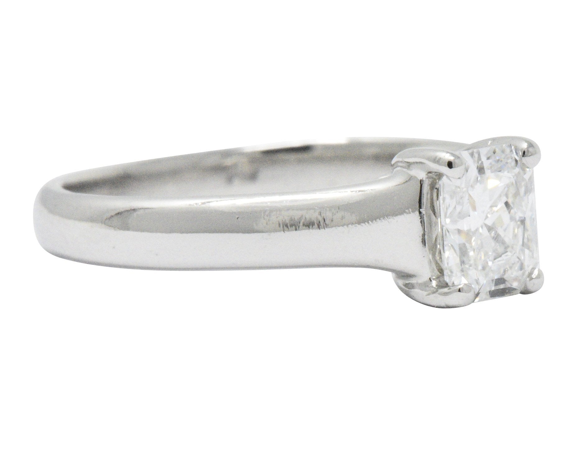 Tiffany & Co. 0.59 CTW Lucida Diamond Platinum Engagement Ring GIA Circa 2002 Wilson's Estate Jewelry