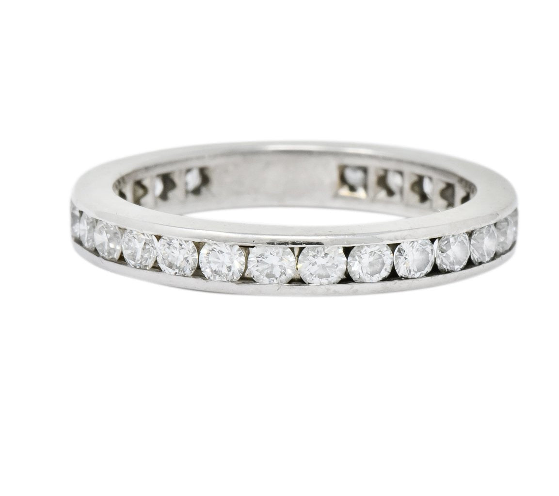 Tiffany & Co. 1.05 CTW Round Brilliant Cut Diamond Platinum Eternity Band Ring - Wilson's Estate Jewelry