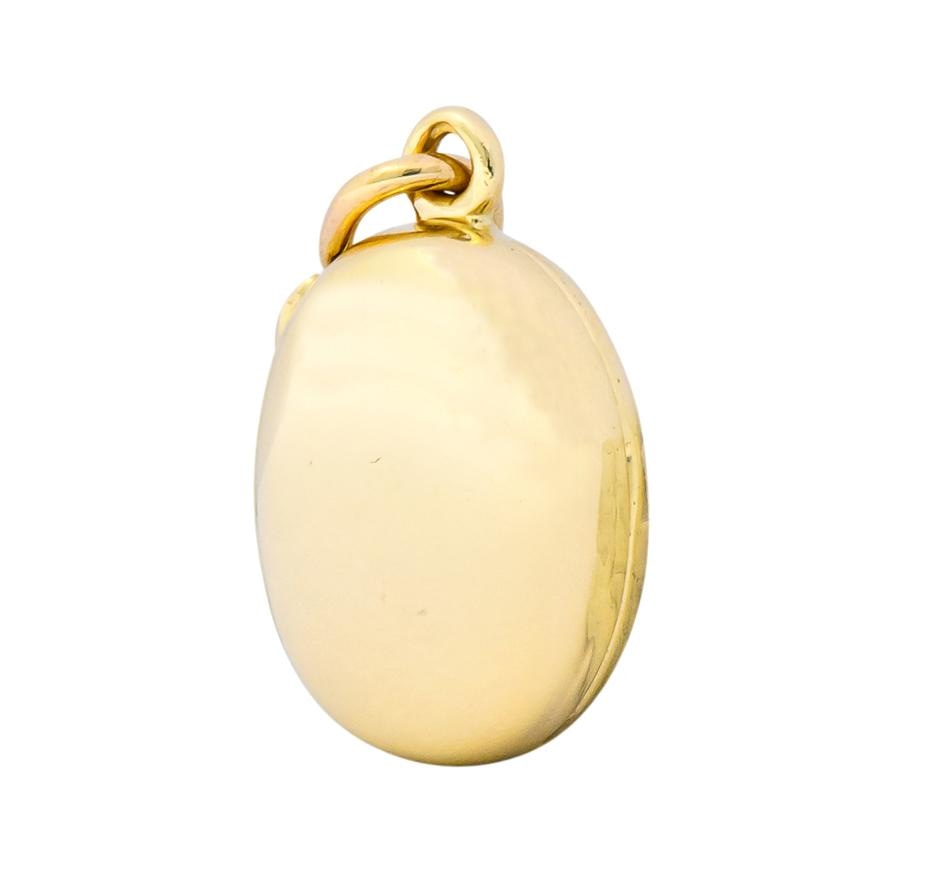 Tiffany & Co. 14 Karat Gold Contemporary Italian Locket Pendant - Wilson's Estate Jewelry