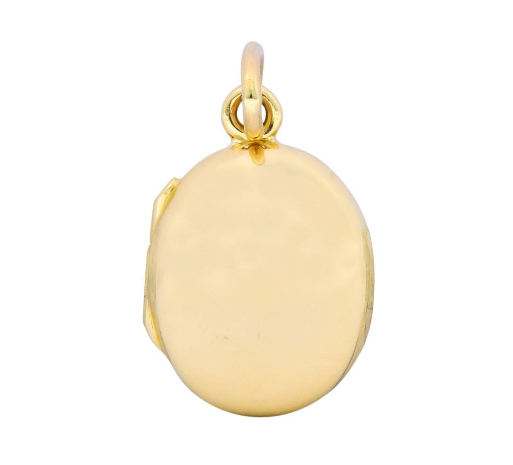Tiffany & Co. 14 Karat Gold Contemporary Italian Locket Pendant - Wilson's Estate Jewelry