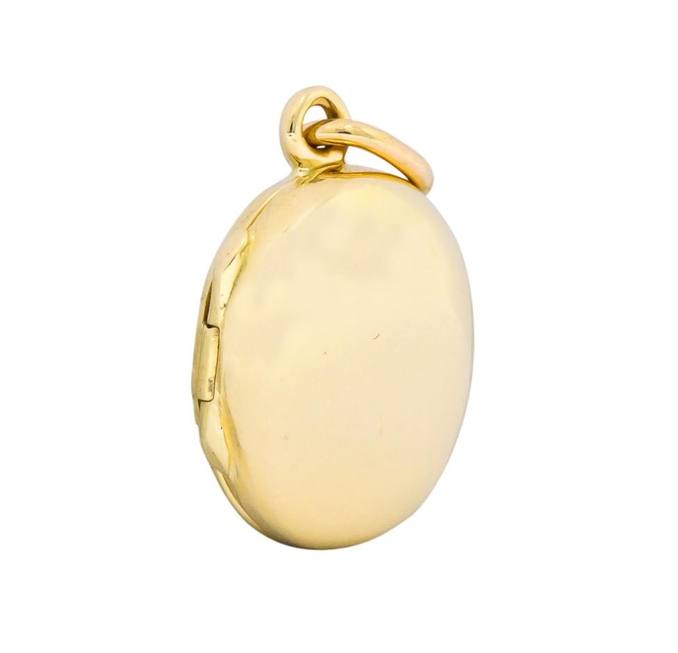 Tiffany & Co. 14 Karat Gold Contemporary Italian Locket Pendant - Wilson's Estate Jewelry