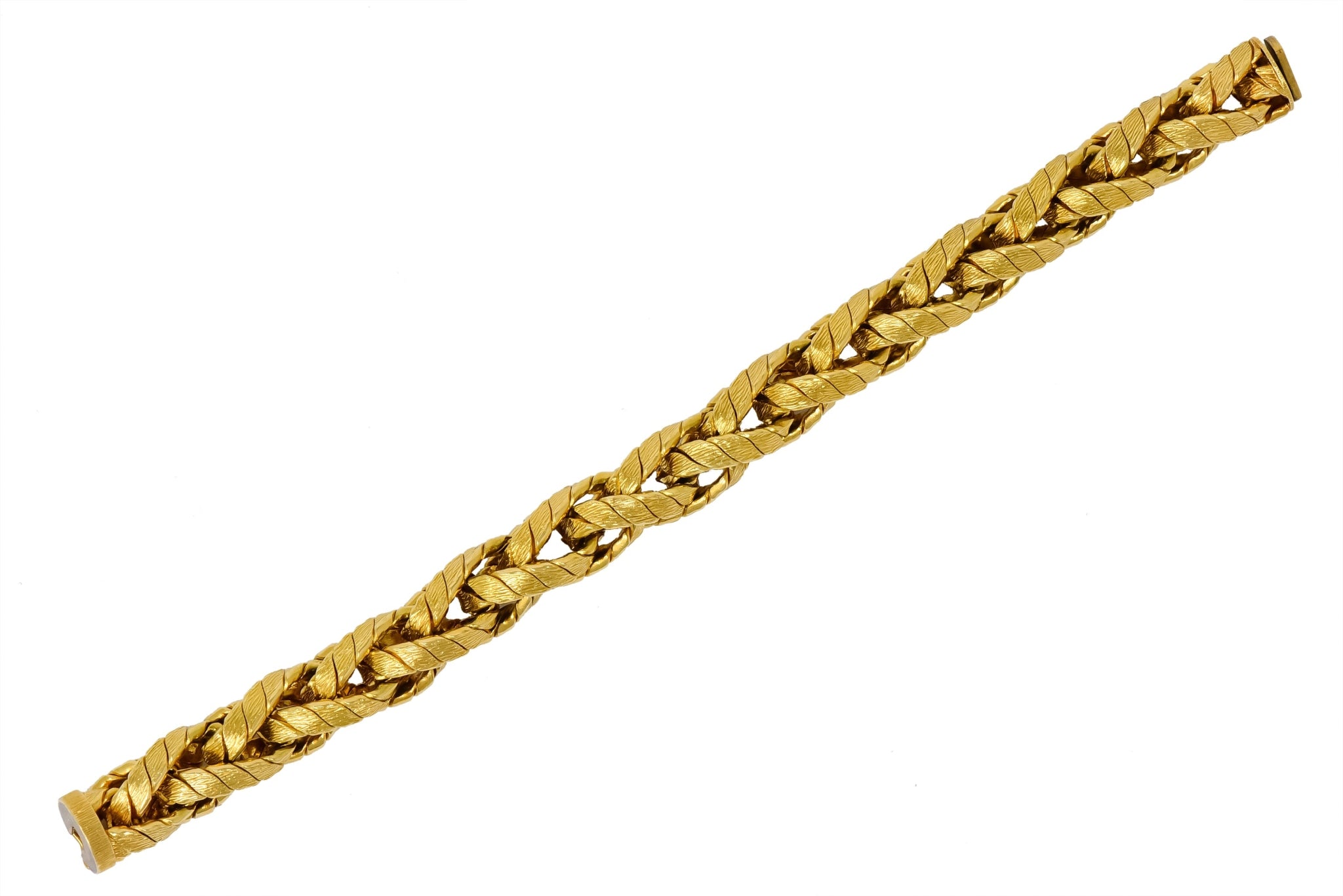 Tiffany & Co. 1960's Vintage 18 Karat Gold Barrel Link Bracelet - Wilson's Estate Jewelry
