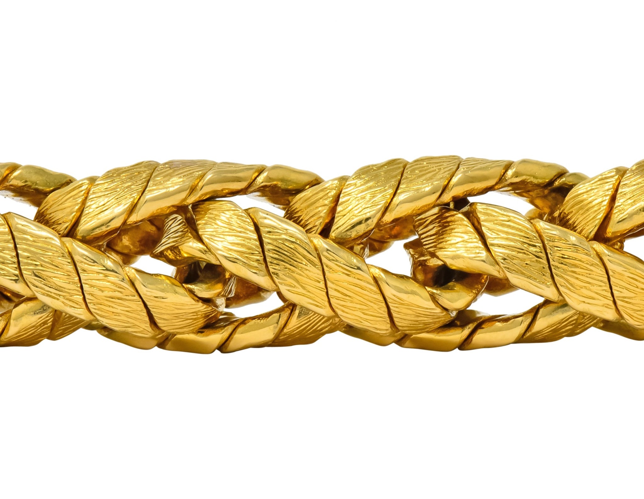 Tiffany & Co. 1960's Vintage 18 Karat Gold Barrel Link Bracelet - Wilson's Estate Jewelry