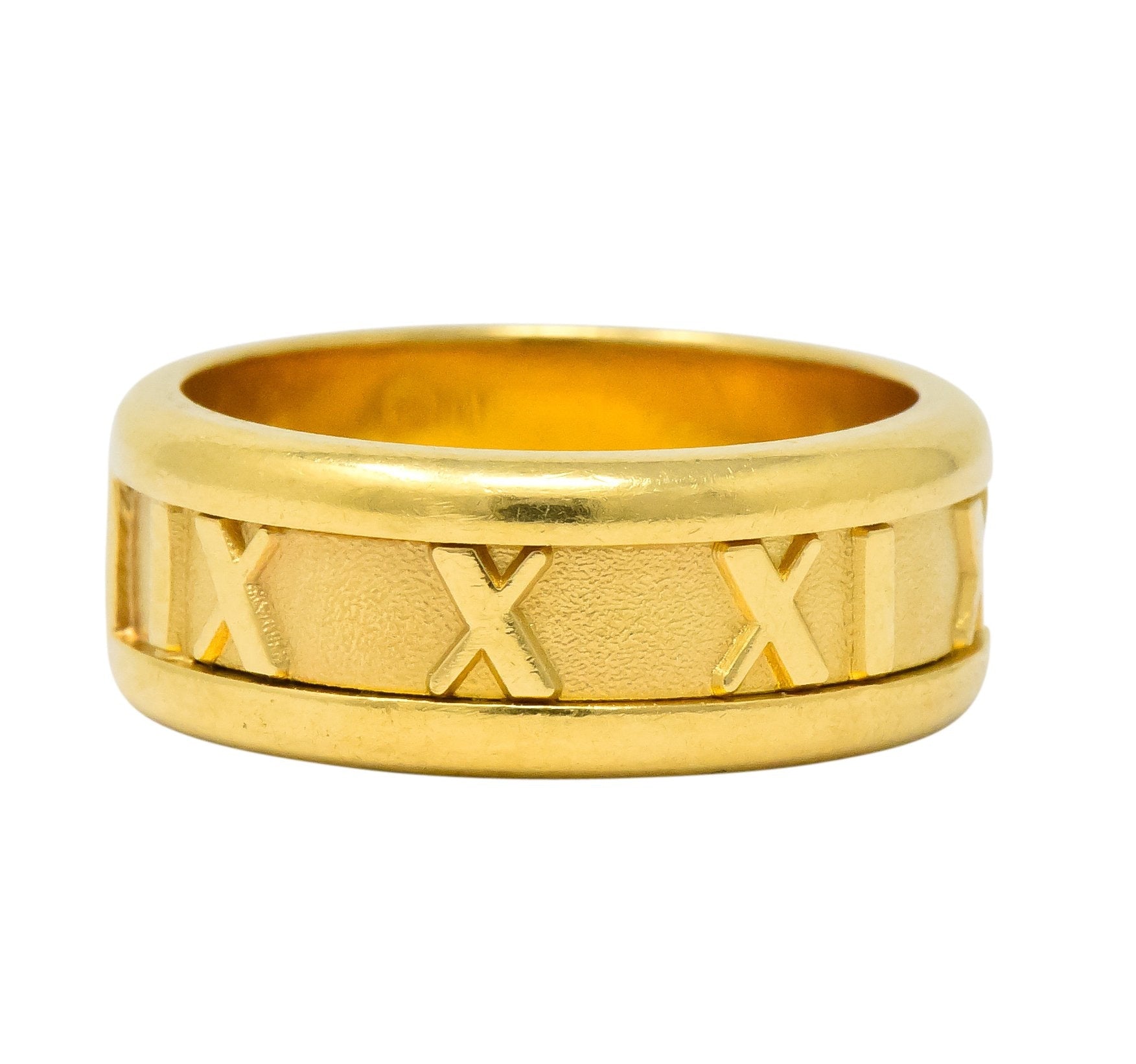 Tiffany & Co. 1995 18 Karat Gold Atlas Wide Band Ring Unisex - Wilson's Estate Jewelry