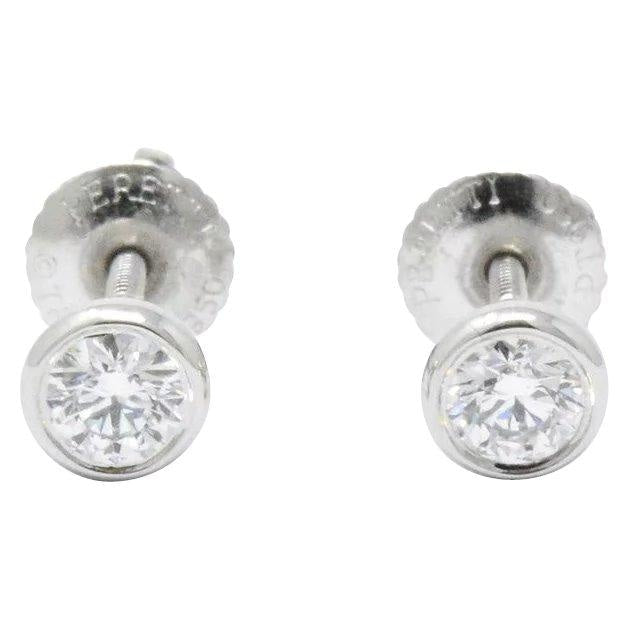 Tiffany & Co. .46CTW Diamond & Platinum Stud Earrings, Elsa Peretti Wilson's Estate Jewelry