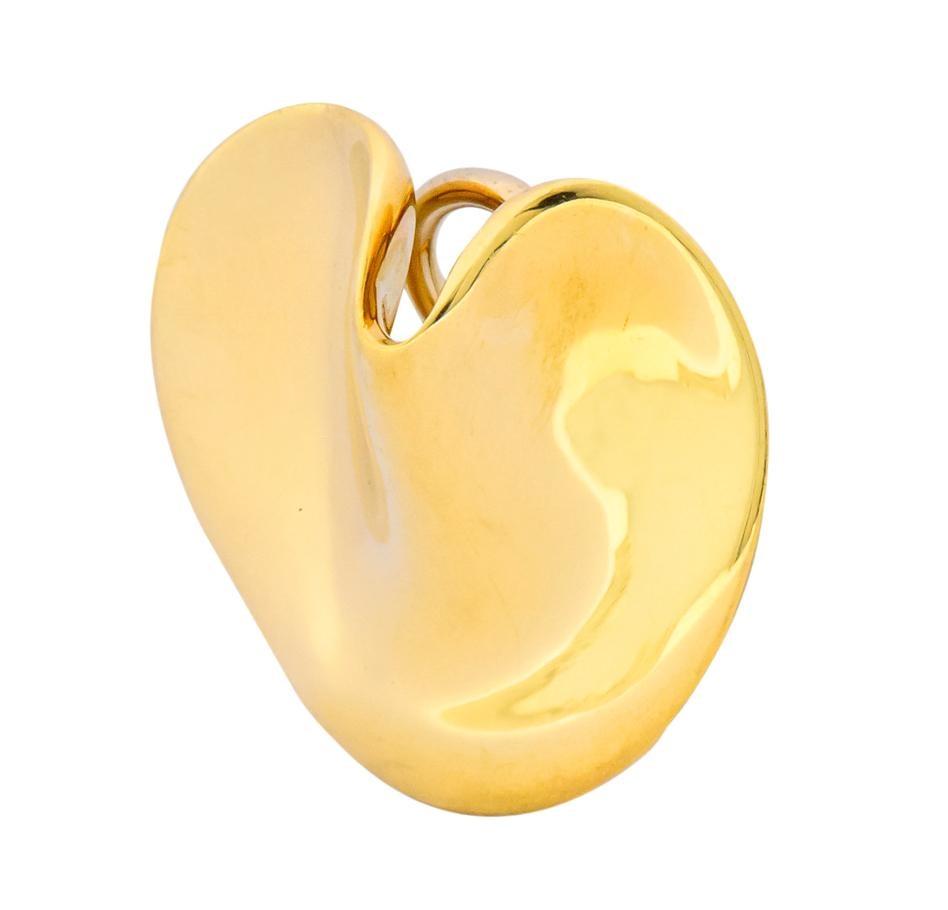 Tiffany & Co. Angela Cummings 18 Karat Gold Lily Pad Ear-Clip Earrings - Wilson's Estate Jewelry
