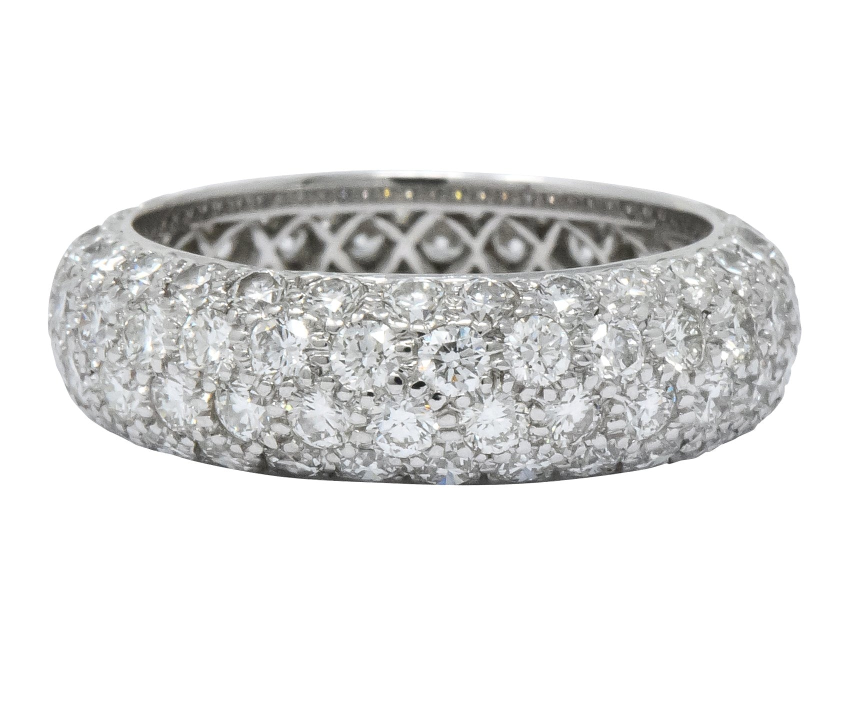 Tiffany & Co. Contemporary 3.00 CTW Diamond Platinum Etoile Eternity Band Ring - Wilson's Estate Jewelry